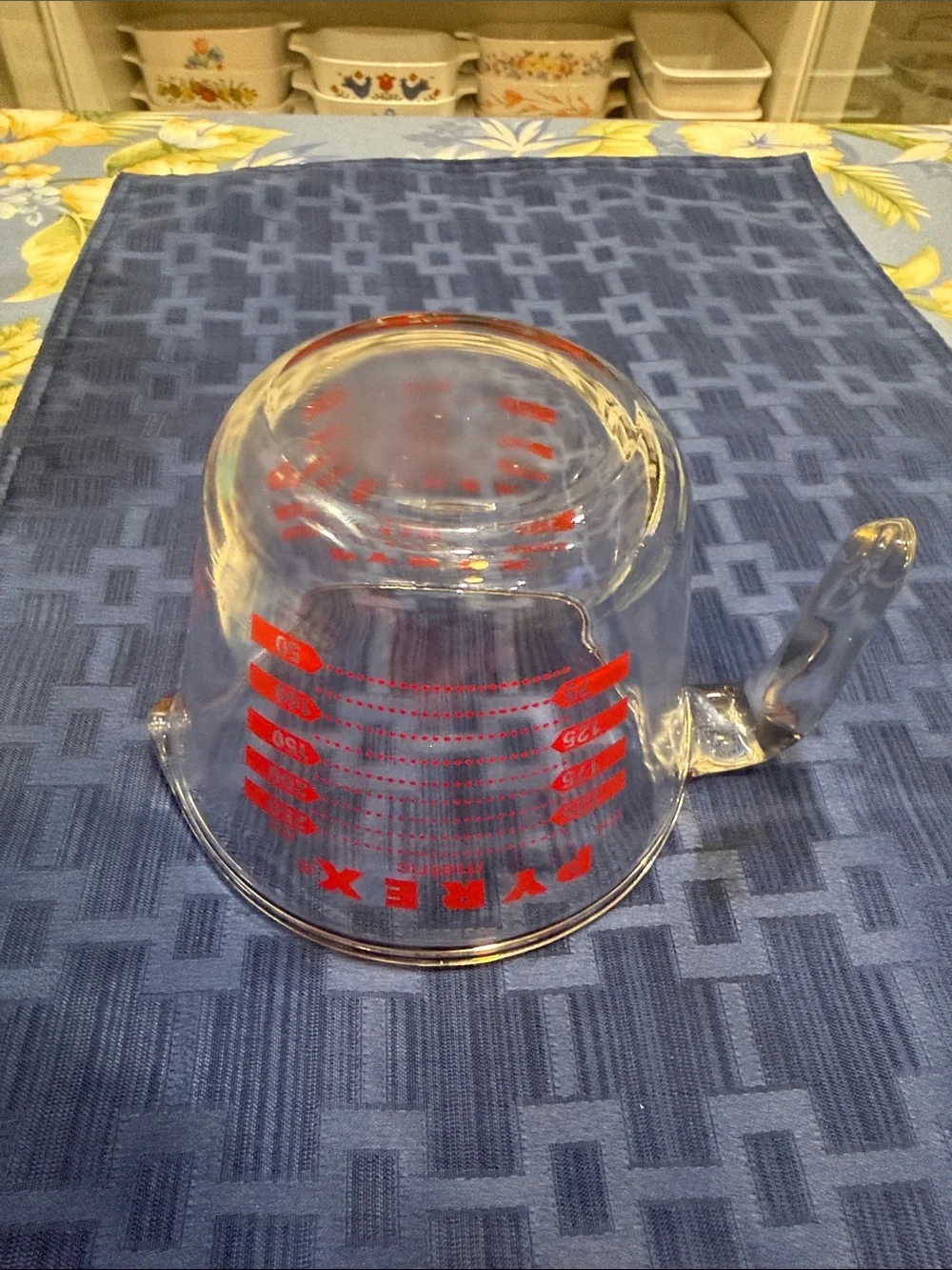 Pyrex Clear Glass Measuring Cup with Red Markings 1 Cup
